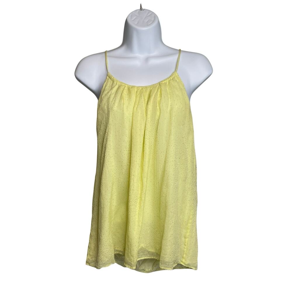 Rory Beca Women's Butter Yellow Silk Tank Top Est. Size XS/S Shimmery Flowy